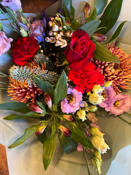 Florist choice Christmas bouquet in water